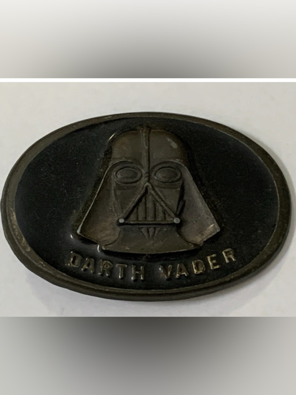 VINTAGE 80s Star Wars Darth Vader Metal Belt Buckle - Retro Streetwear